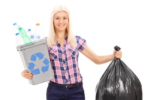 Professional team performing site clearance